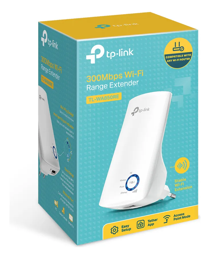 Imagen de Repetidor extensor de red wifi 4 TP-Link WA850RE v2 blanco